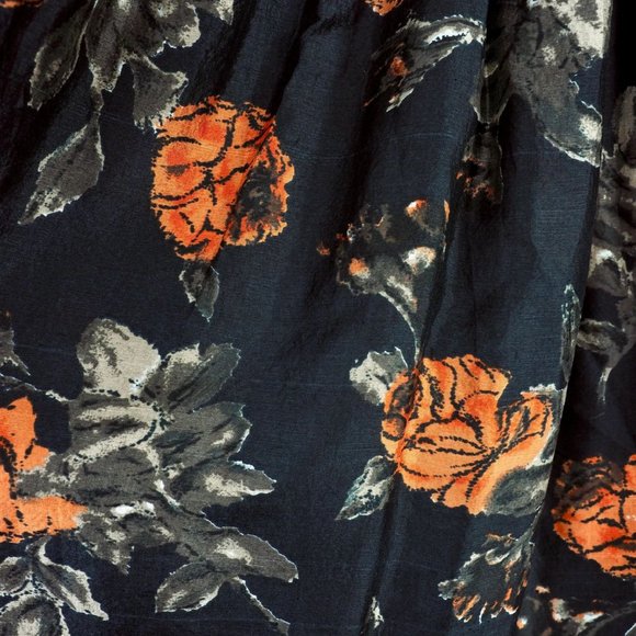 Vintage 50s 60s Autumn Print Floral Dress S - Picture 6 of 13